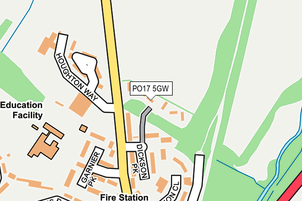PO17 5GW map - OS OpenMap – Local (Ordnance Survey)