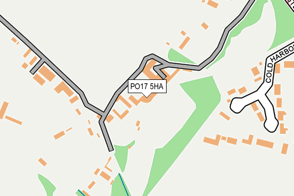PO17 5HA map - OS OpenMap – Local (Ordnance Survey)