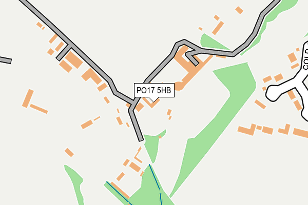 PO17 5HB map - OS OpenMap – Local (Ordnance Survey)