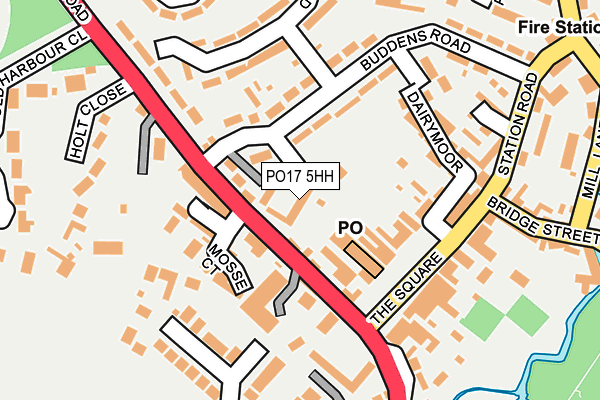 PO17 5HH map - OS OpenMap – Local (Ordnance Survey)