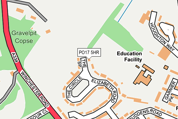 PO17 5HR map - OS OpenMap – Local (Ordnance Survey)