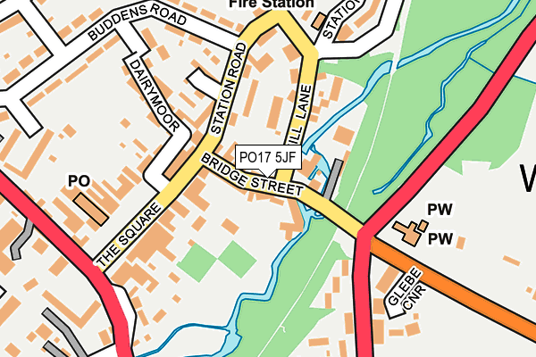 PO17 5JF map - OS OpenMap – Local (Ordnance Survey)