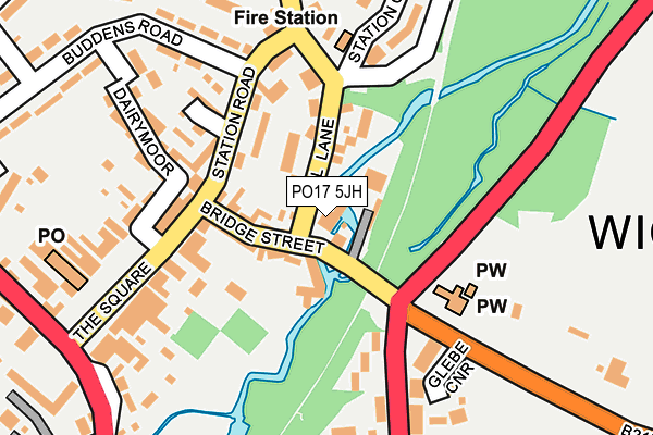 PO17 5JH map - OS OpenMap – Local (Ordnance Survey)