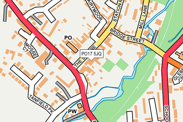 PO17 5JQ map - OS OpenMap – Local (Ordnance Survey)