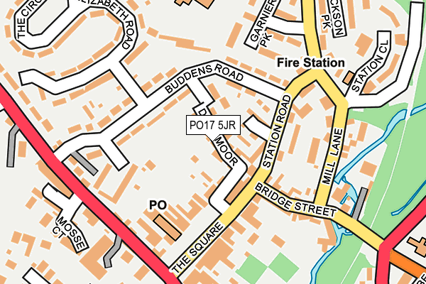 PO17 5JR map - OS OpenMap – Local (Ordnance Survey)
