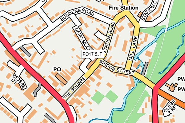 PO17 5JT map - OS OpenMap – Local (Ordnance Survey)