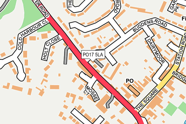 PO17 5LA map - OS OpenMap – Local (Ordnance Survey)