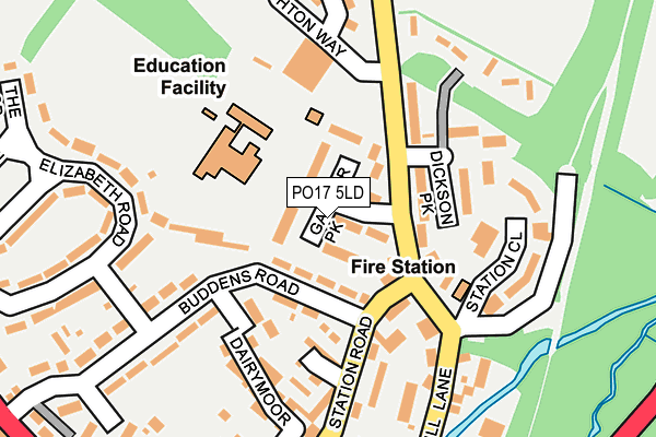 PO17 5LD map - OS OpenMap – Local (Ordnance Survey)