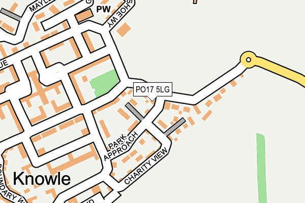 PO17 5LG map - OS OpenMap – Local (Ordnance Survey)