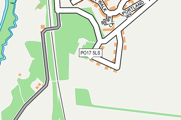 PO17 5LS map - OS OpenMap – Local (Ordnance Survey)