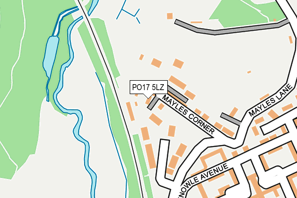PO17 5LZ map - OS OpenMap – Local (Ordnance Survey)