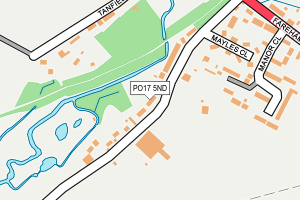 PO17 5ND map - OS OpenMap – Local (Ordnance Survey)