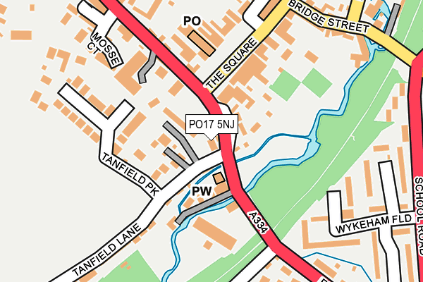 PO17 5NJ map - OS OpenMap – Local (Ordnance Survey)