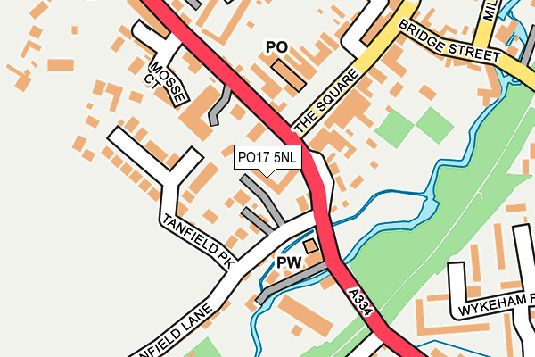 PO17 5NL map - OS OpenMap – Local (Ordnance Survey)