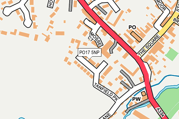 PO17 5NP map - OS OpenMap – Local (Ordnance Survey)