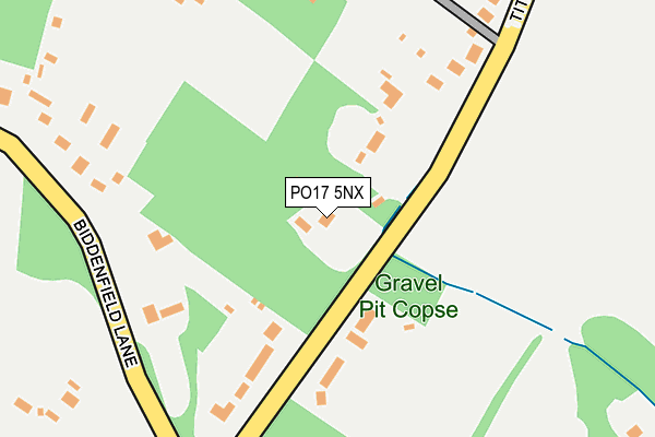 PO17 5NX map - OS OpenMap – Local (Ordnance Survey)