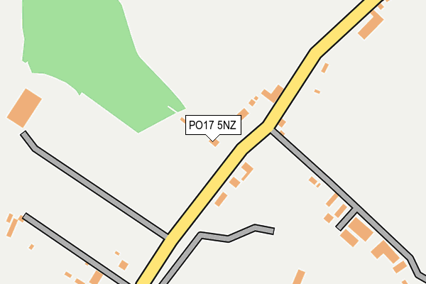 PO17 5NZ map - OS OpenMap – Local (Ordnance Survey)