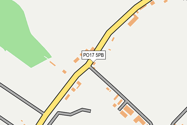 PO17 5PB map - OS OpenMap – Local (Ordnance Survey)