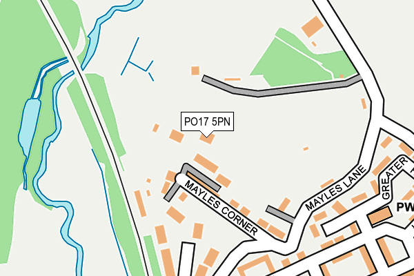 PO17 5PN map - OS OpenMap – Local (Ordnance Survey)