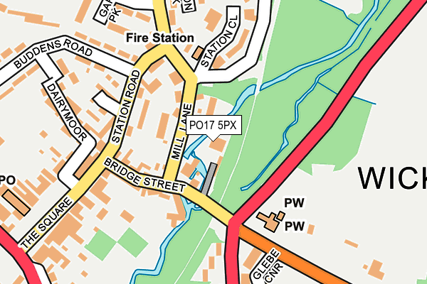 PO17 5PX map - OS OpenMap – Local (Ordnance Survey)