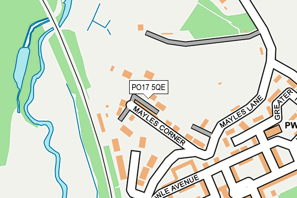 PO17 5QE map - OS OpenMap – Local (Ordnance Survey)