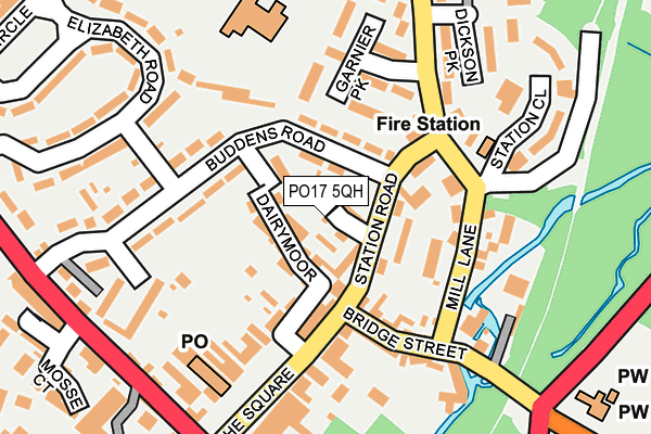 PO17 5QH map - OS OpenMap – Local (Ordnance Survey)