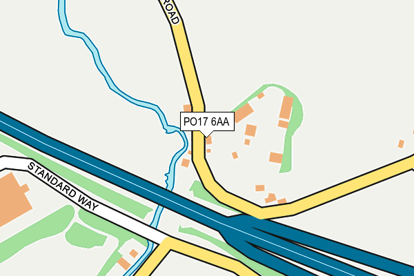 PO17 6AA map - OS OpenMap – Local (Ordnance Survey)