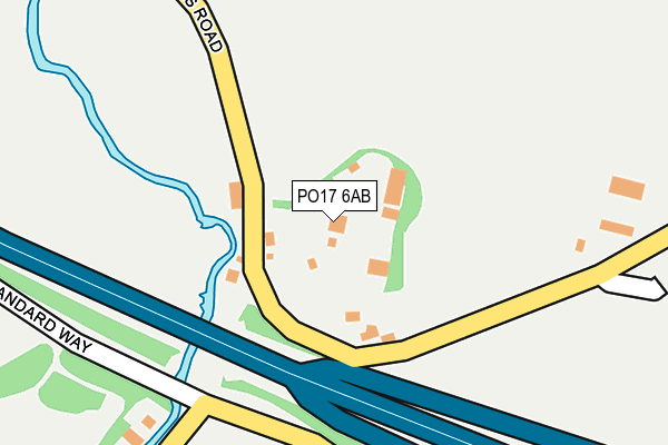 PO17 6AB map - OS OpenMap – Local (Ordnance Survey)