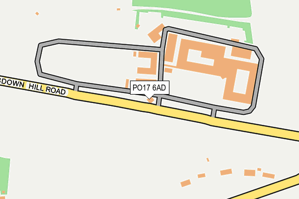PO17 6AD map - OS OpenMap – Local (Ordnance Survey)