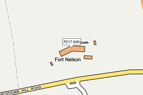 PO17 6AN map - OS OpenMap – Local (Ordnance Survey)