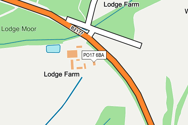 PO17 6BA map - OS OpenMap – Local (Ordnance Survey)