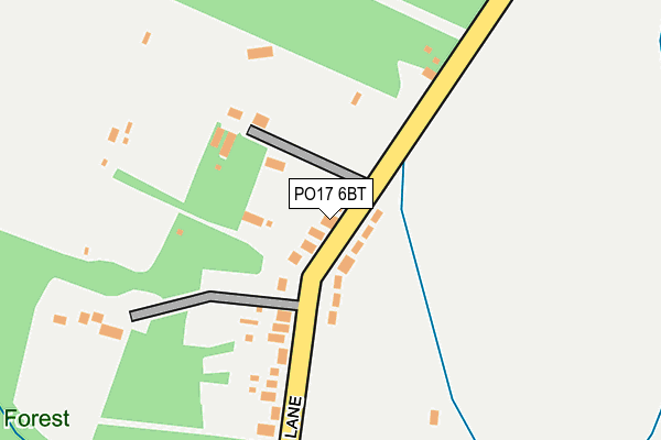 PO17 6BT map - OS OpenMap – Local (Ordnance Survey)