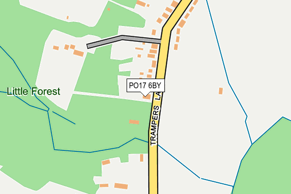 PO17 6BY map - OS OpenMap – Local (Ordnance Survey)