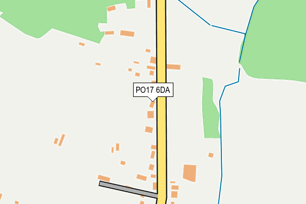 PO17 6DA map - OS OpenMap – Local (Ordnance Survey)