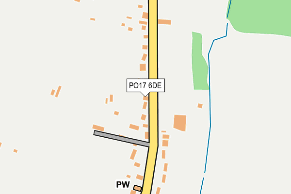 PO17 6DE map - OS OpenMap – Local (Ordnance Survey)