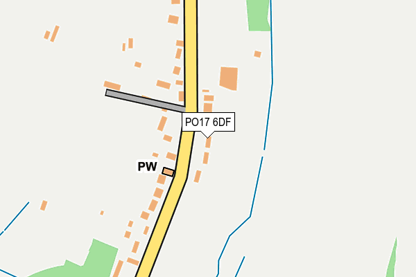 PO17 6DF map - OS OpenMap – Local (Ordnance Survey)