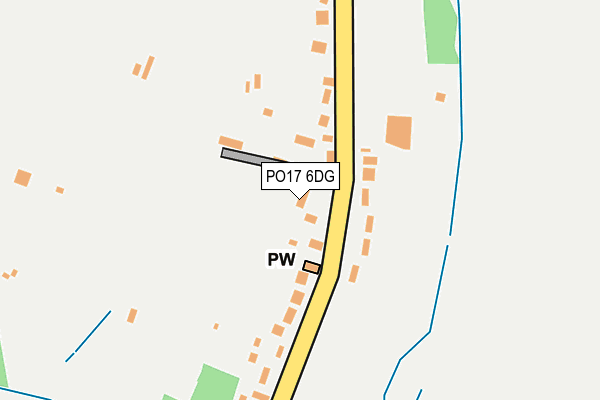 PO17 6DG map - OS OpenMap – Local (Ordnance Survey)
