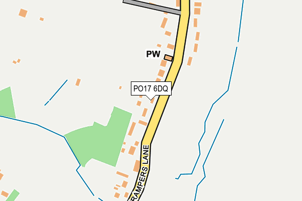 PO17 6DQ map - OS OpenMap – Local (Ordnance Survey)
