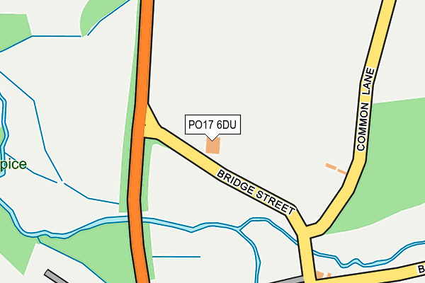 PO17 6DU map - OS OpenMap – Local (Ordnance Survey)
