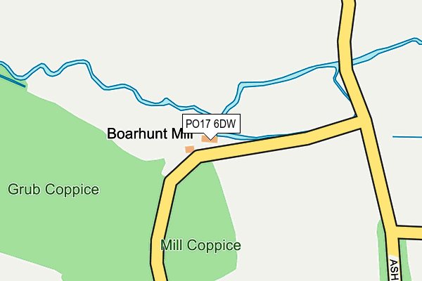 PO17 6DW map - OS OpenMap – Local (Ordnance Survey)