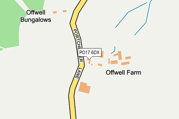 PO17 6DX map - OS OpenMap – Local (Ordnance Survey)