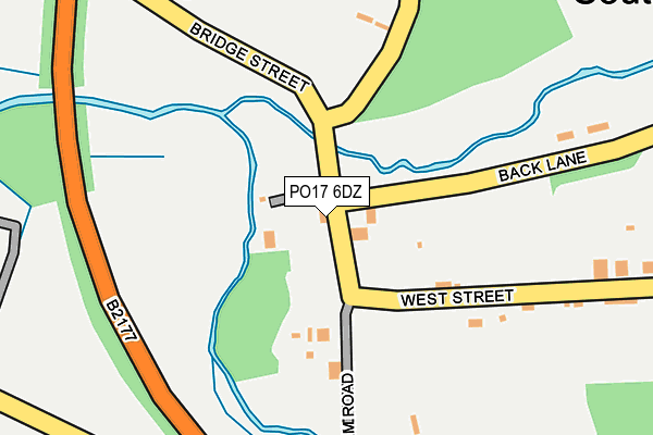 PO17 6DZ map - OS OpenMap – Local (Ordnance Survey)