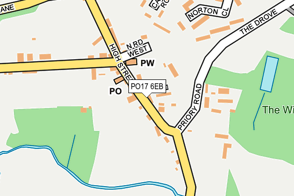 PO17 6EB map - OS OpenMap – Local (Ordnance Survey)