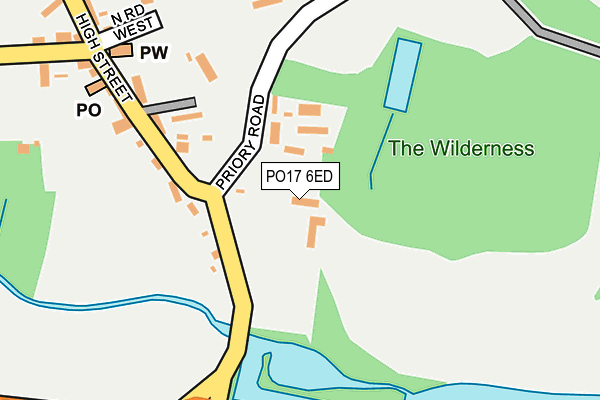 PO17 6ED map - OS OpenMap – Local (Ordnance Survey)