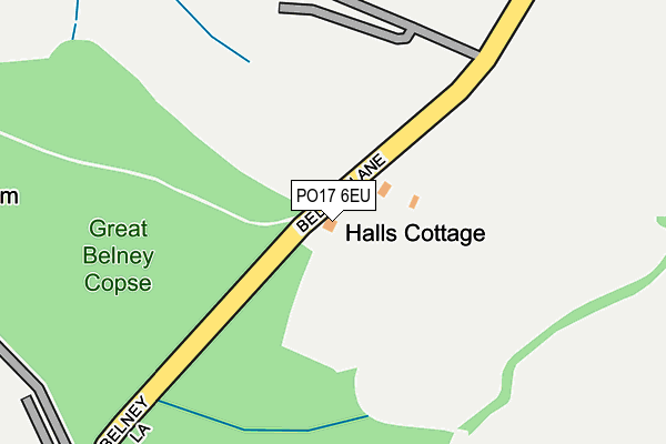 PO17 6EU map - OS OpenMap – Local (Ordnance Survey)