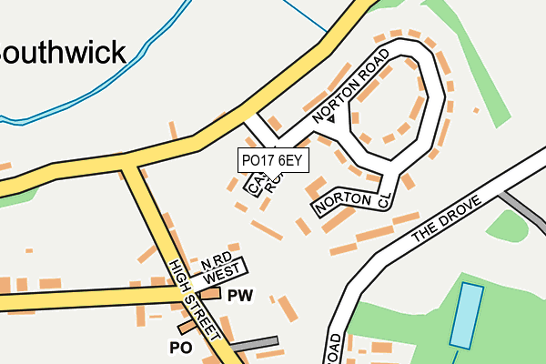 PO17 6EY map - OS OpenMap – Local (Ordnance Survey)