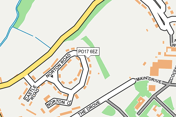 PO17 6EZ map - OS OpenMap – Local (Ordnance Survey)