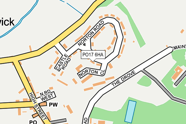 PO17 6HA map - OS OpenMap – Local (Ordnance Survey)