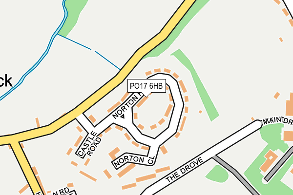 PO17 6HB map - OS OpenMap – Local (Ordnance Survey)