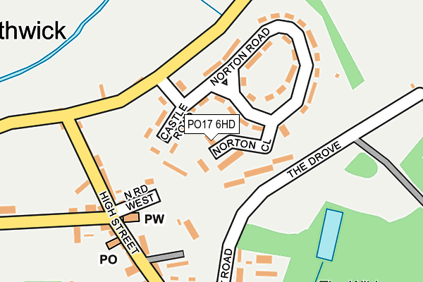 PO17 6HD map - OS OpenMap – Local (Ordnance Survey)